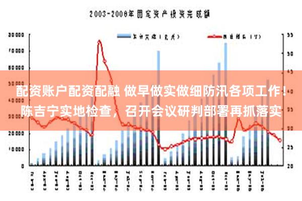 配资账户配资配融 做早做实做细防汛各项工作！陈吉宁实地检查，召开会议研判部署再抓落实