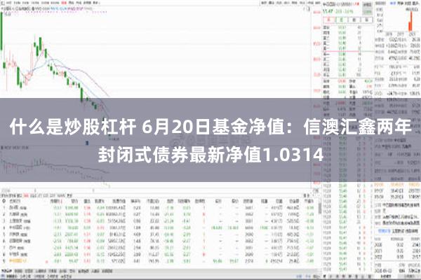 什么是炒股杠杆 6月20日基金净值：信澳汇鑫两年封闭式债券最新净值1.0314