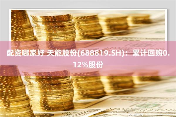 配资哪家好 天能股份(688819.SH)：累计回购0.12%股份