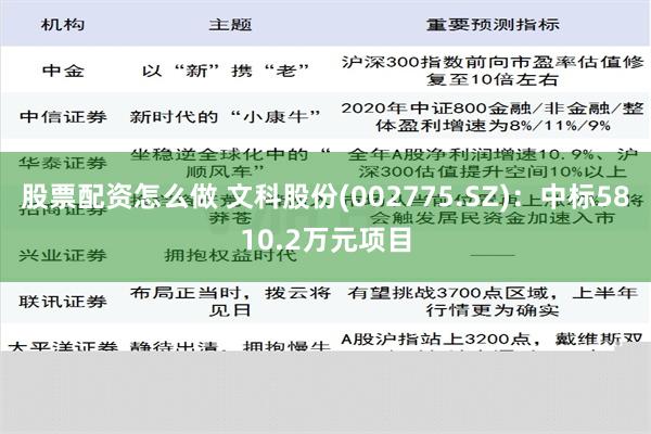 股票配资怎么做 文科股份(002775.SZ)：中标5810.2万元项目